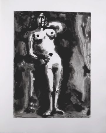 アクチアント Picasso - Nu accoudé, 1966 - A fantastic original etching (Aquatint) by the Master!