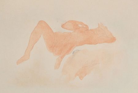 リトグラフ Rodin - Nu allongé