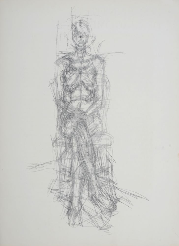 リトグラフ Giacometti - Nu assis, 1954