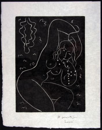 リノリウム彫版 Matisse - Nu Au Bracelet