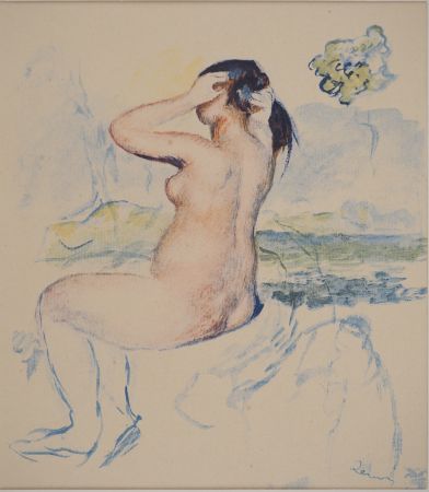 リトグラフ Renoir - Nu au rocher