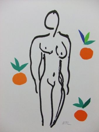 リトグラフ Matisse - Nu aux oranges