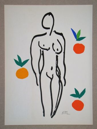 リトグラフ Matisse (After) - Nu Aux Oranges - 1953