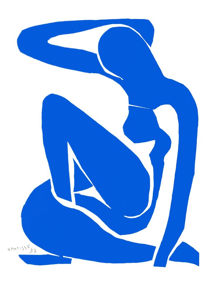 リトグラフ Matisse - Nu Bleu I (Blue Nude I)