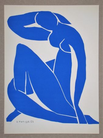 リトグラフ Matisse (After) - Nu bleu II.-1952