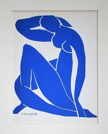 リトグラフ Matisse (After) - Nu bleu II