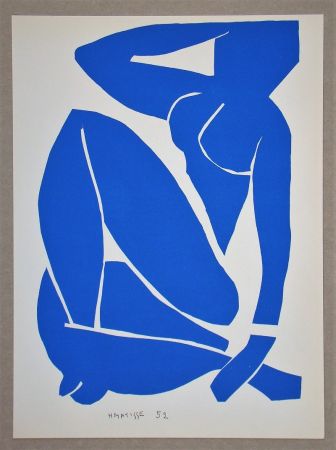 リトグラフ Matisse (After) - Nu bleu III.-1952