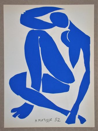 リトグラフ Matisse (After) - Nu bleu IV.-1952
