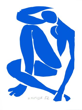 リトグラフ Matisse - Nu Bleu IV (Blue Nude IV)