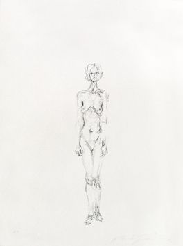 リトグラフ Giacometti - Nu Debout II