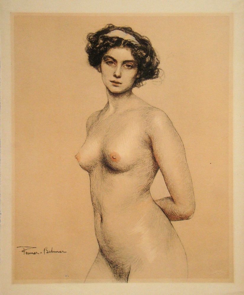 リトグラフ Fenner-Behmer - Nude female, 1914