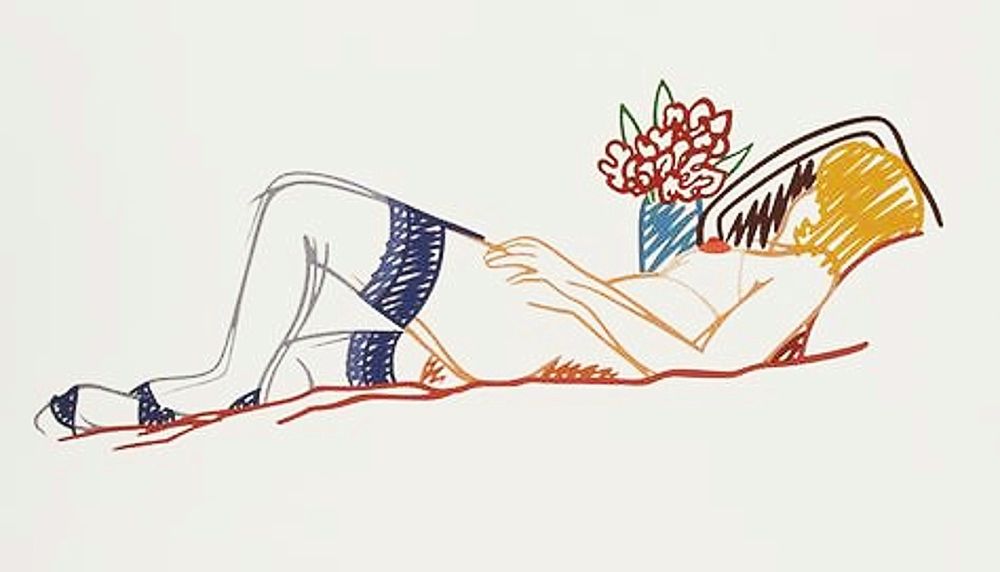 シルクスクリーン Wesselmann - Nude with Bouquet and Stockings 