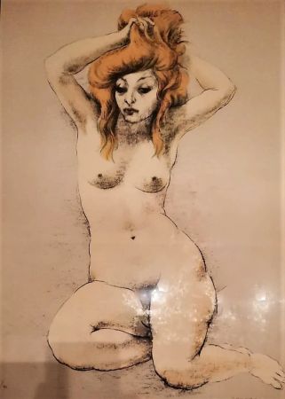 リトグラフ Messina - Nudo femminile