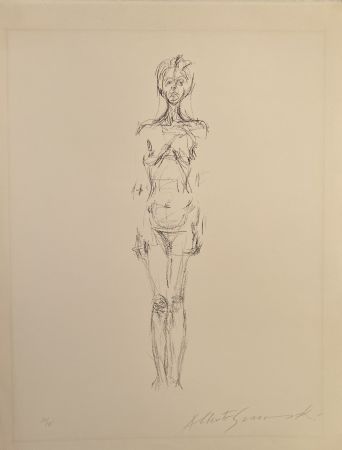 リトグラフ Giacometti - Nue Debout