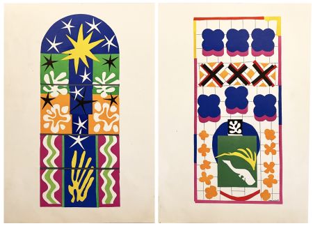 リトグラフ Matisse - NUIT DE NOËL + POISSON CHINOIS (de Verve 35/36. 1953)