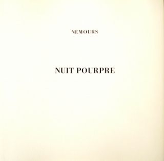 挿絵入り本 Nemours - Nuit Pourpre