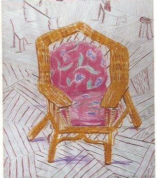 シルクスクリーン Hockney - Number one chair