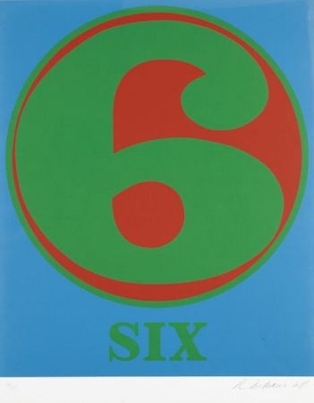シルクスクリーン Indiana - Numbers portfolio: Six 
