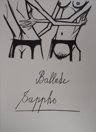 リトグラフ Buffet - Nus enlacés, Ballade de Sappho
