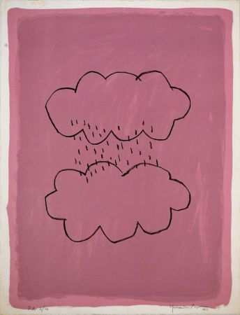 リトグラフ Hernandez Pijuan - Núvols rosa