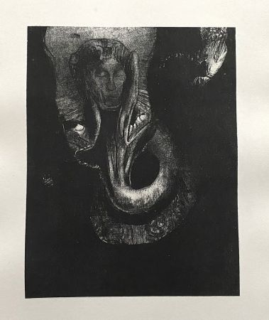 リトグラフ Redon - Oannès : moi, la première conscience du chaos...