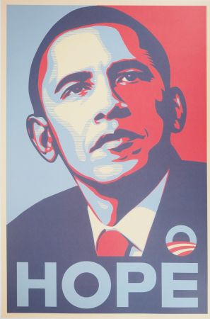 リトグラフ Fairey - Obama, Hope