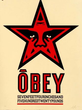 シルクスクリーン Fairey - Obey Star