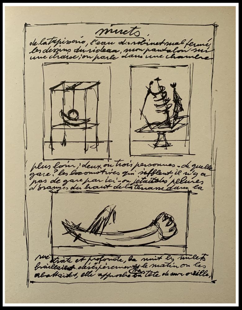 リトグラフ Giacometti - OBJETS MOBILES ET MUETS II
