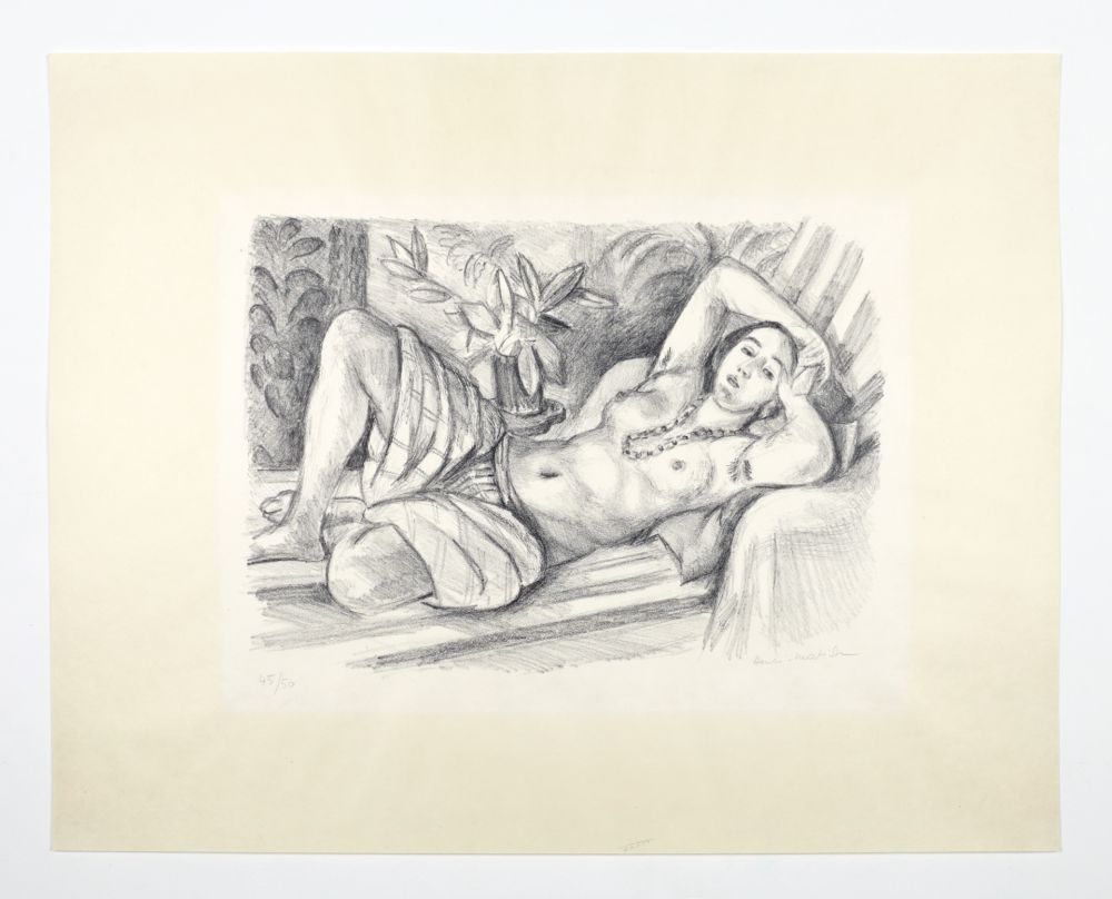 リトグラフ Matisse - Odalisque au Magnolia