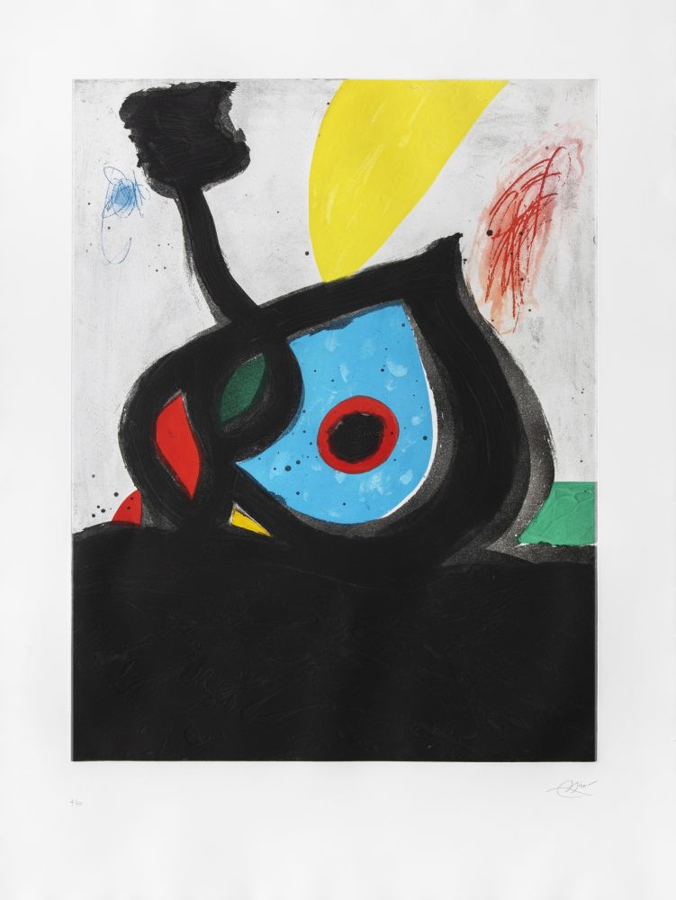 彫版 Miró - Oeil bleu du volcan (L') 