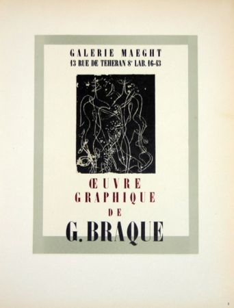 リトグラフ Braque - Oeuvre Graphique  Galerie Maeght