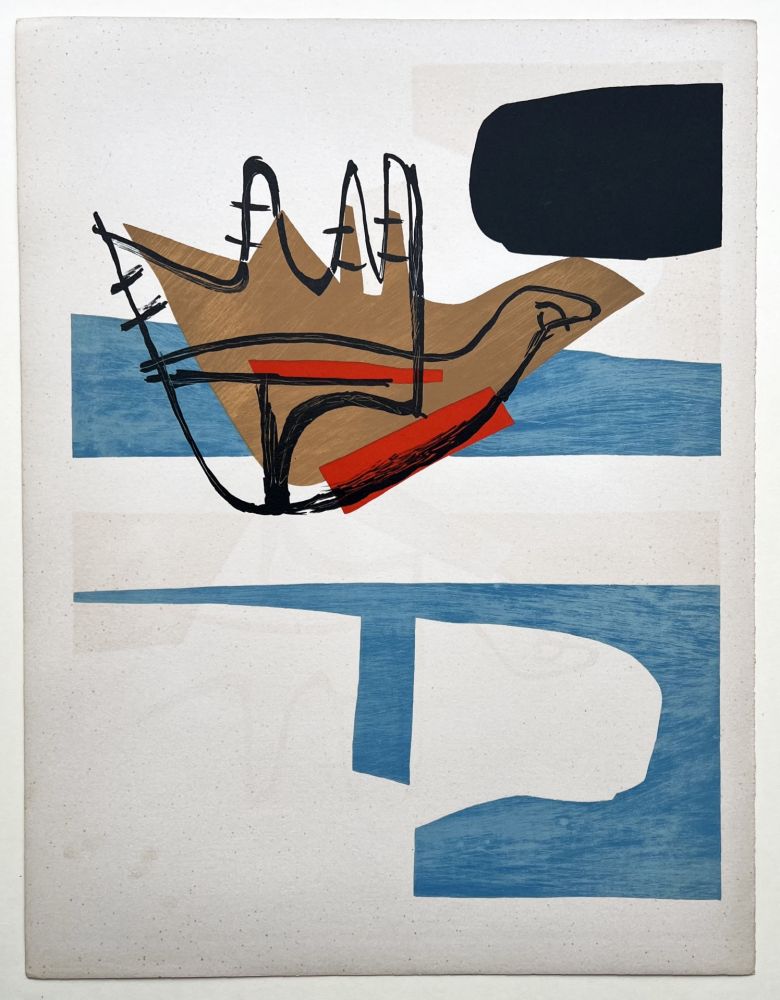 リトグラフ Le Corbusier - OFFRE, la main ouverte (Le Poème de l'angle droit, 1955). Planche 18.