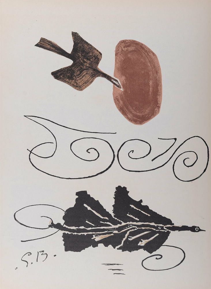 リトグラフ Braque - Oiseau #1, 1956