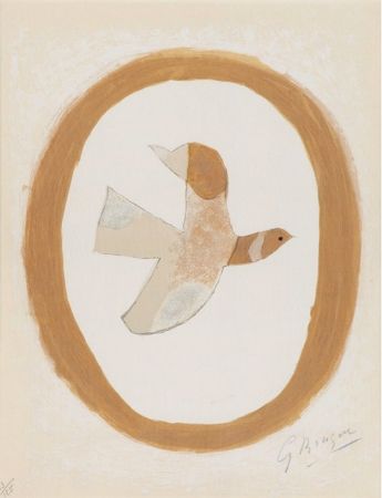 リトグラフ Braque - Oiseau des sables