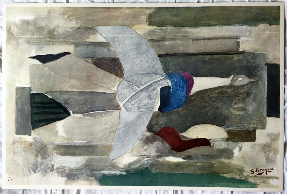 リトグラフ Braque - Oiseau en vol (1953)