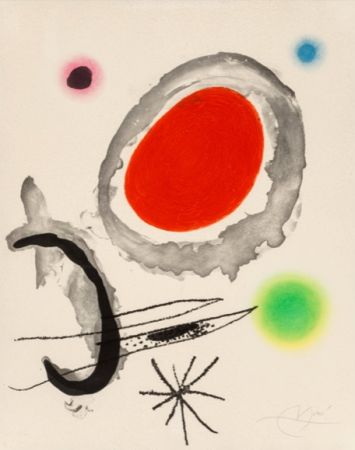 彫版 Miró - Oiseau Entre Deux Astres