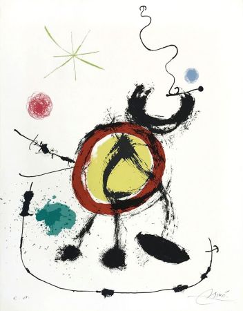 リトグラフ Miró - Oiseau migrateur (Migratory Birds)
