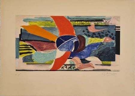 エッチングと　アクチアント Braque - Oiseau multicolore 