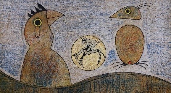 リトグラフ Ernst - Oiseaux