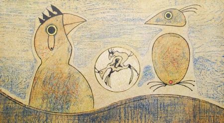 リトグラフ Ernst - Oiseaux / Birds