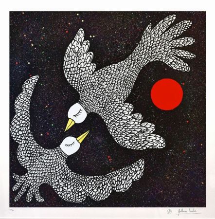 デジタル版画 Cavalier - '' Oiseaux Célestes ''