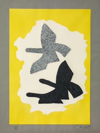 彫版 Braque - Oiseaux en vol