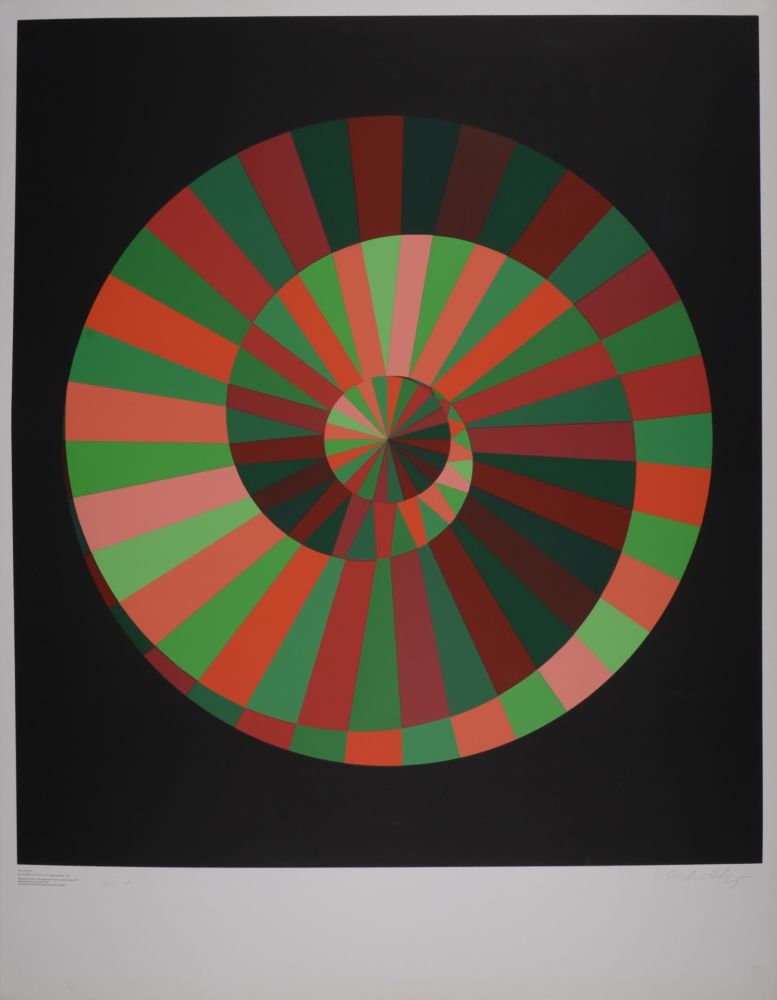 シルクスクリーン Vasarely - Olympia, 1972 - Hand-signed