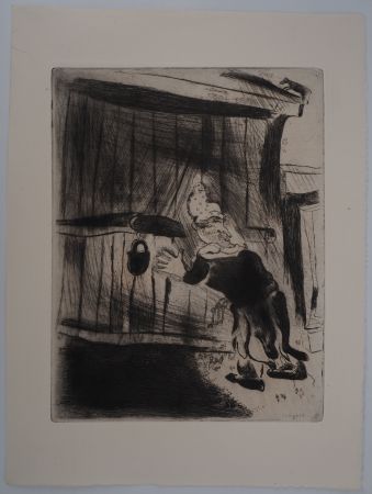 彫版 Chagall - On frappe à la porte (Pliouchkine à la porte)