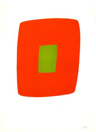 リトグラフ Kelly - Orange with Green