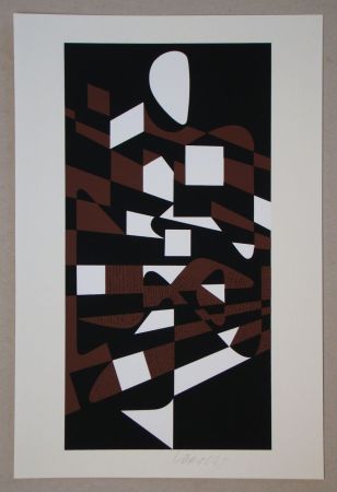 シルクスクリーン Vasarely - Orchidess