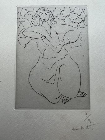 彫版 Matisse - Orientale assis, voile sur la tete    /  Oriental seated, veil on the head