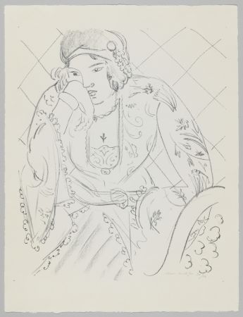リトグラフ Matisse - Orientale à la croix trifoliée