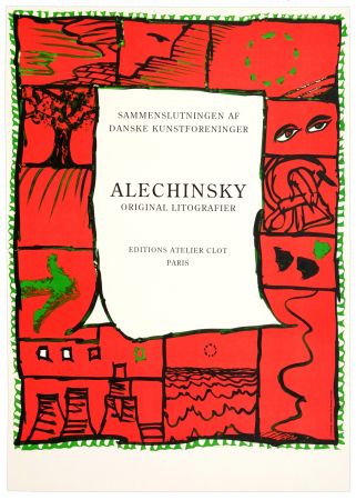掲示 Alechinsky - Original lithographier , Editions Atelier Clot