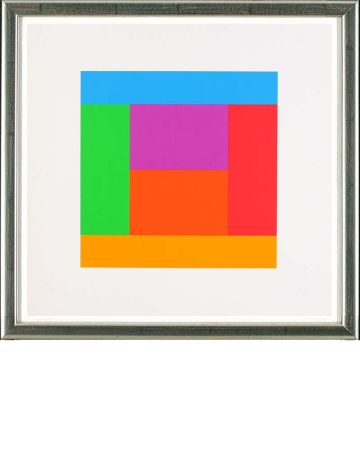 シルクスクリーン Bill - O.T., Quadrat in 5 Farben, 1983